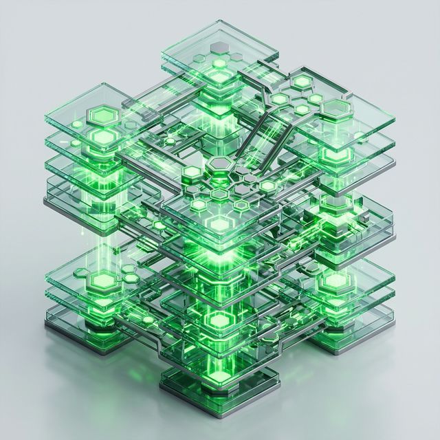 Futuristic AI structure
